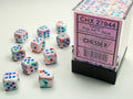Chessex Festive Pop-Art/Blue 12mm Dice Set