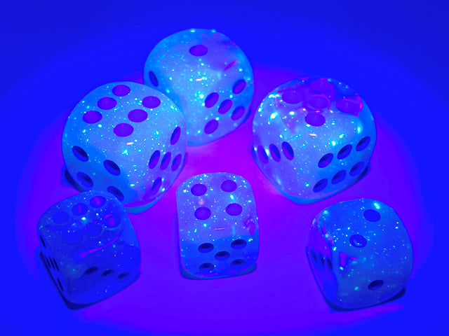 Gemini Pearl Turquoise White/Blue Luminary 12mm D6
