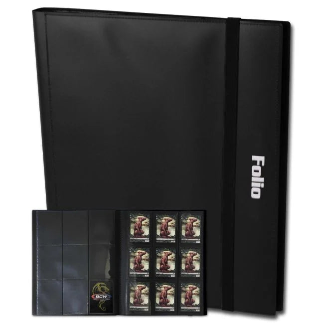 BCW Folio 9-Pocket Binder - Black