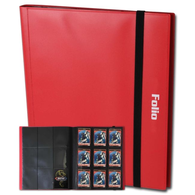 BCW Folio 9-Pocket Binder - Red