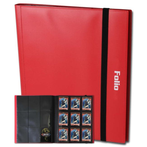 BCW Folio 9-Pocket Binder - Red