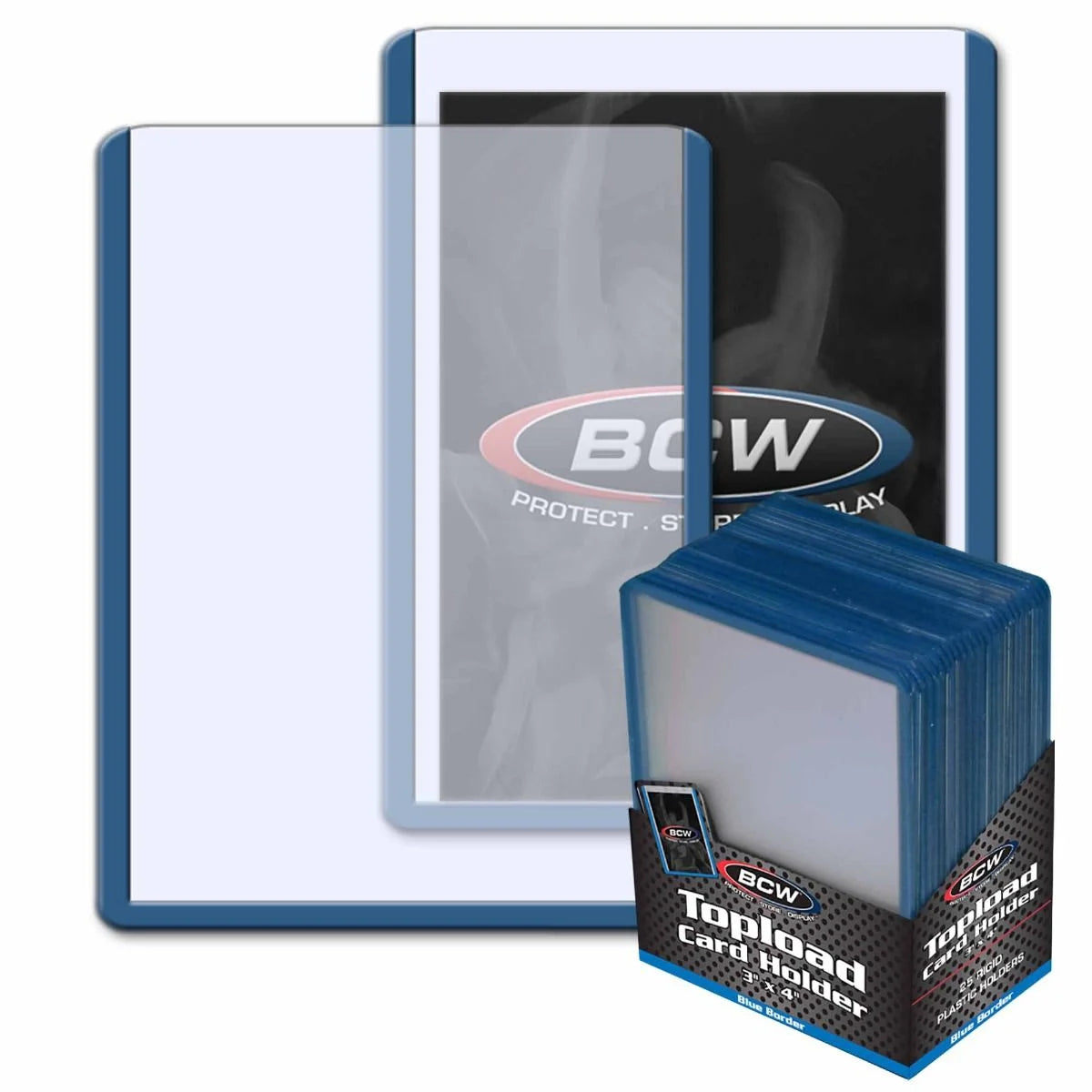 BCW 3x4 Topload Card Holder Pack - Blue