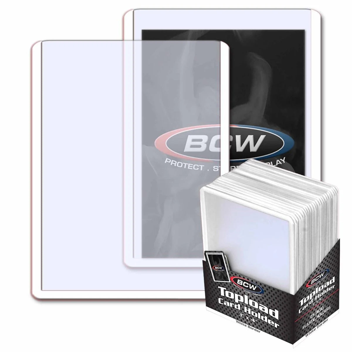 BCW 3x4 Topload Card Holder Pack - White