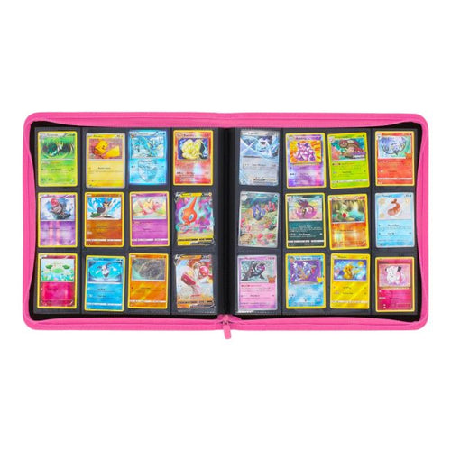 BCW Z-Folio 12-Pocket Zip Binder - Pink