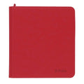 BCW Z-Folio 12-Pocket Zip Binder - Red