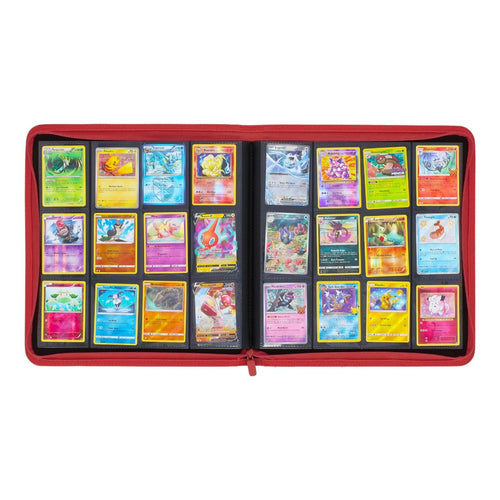BCW Z-Folio 12-Pocket Zip Binder - Red