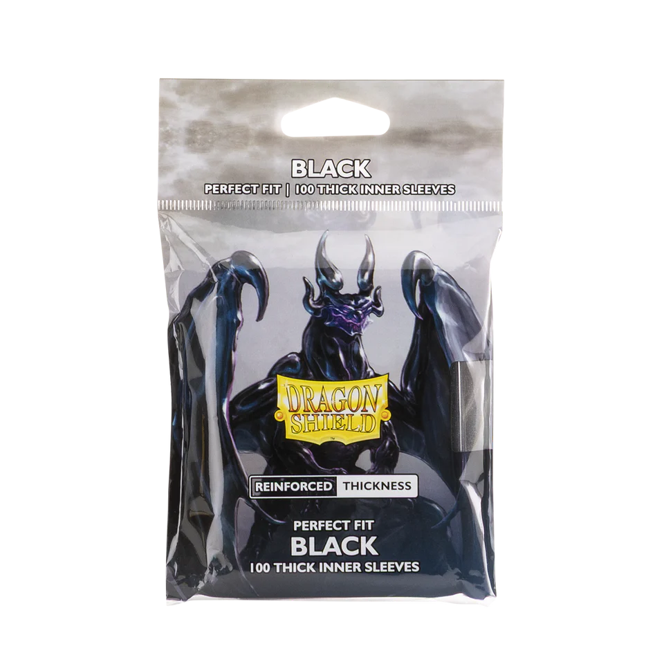 Dragon Shield 100ct Black Perfect Fit Thick