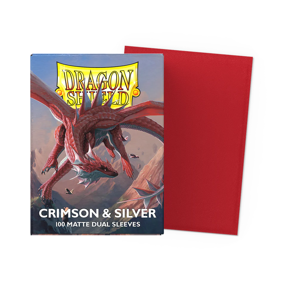 Dragon Shield 100ct Box Dual Matte Crimson & Silver