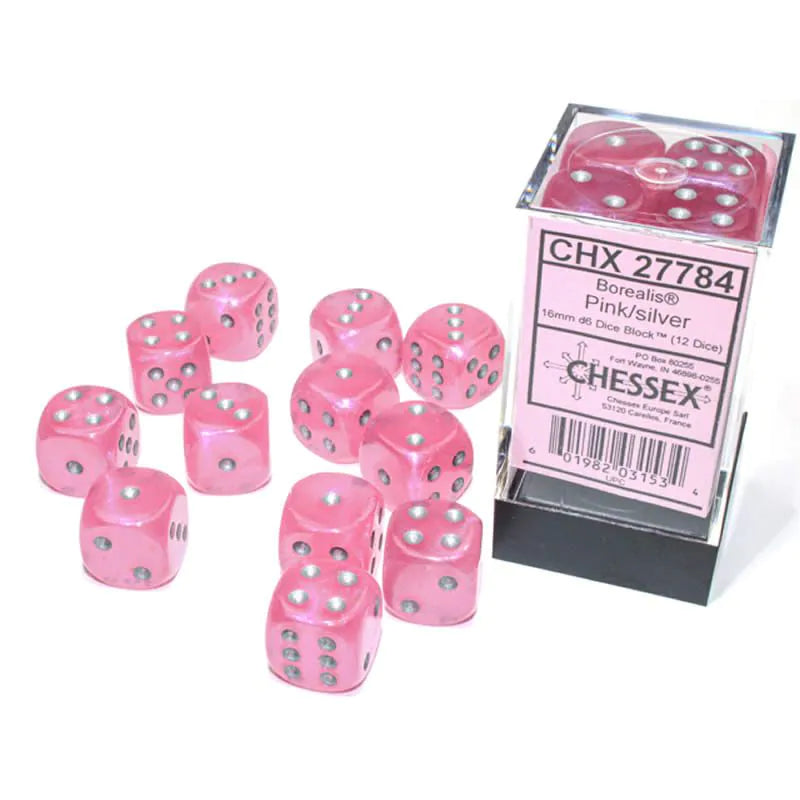 Borealis Pink Silver Luminary 16mm D6