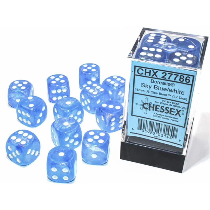 Borealis Sky Bluee White Luminary 16mm D6