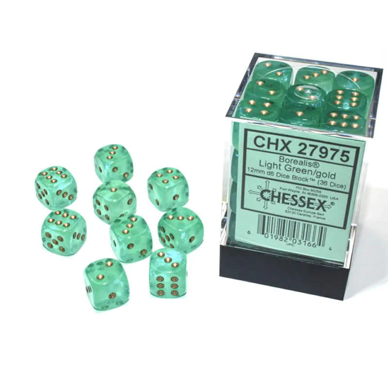 Borealis Light Green Gold Luminary 12mm D6