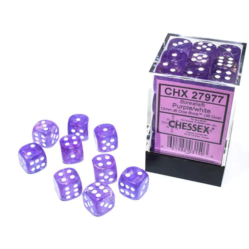 Borealis Purple White Luminary 12mm D6