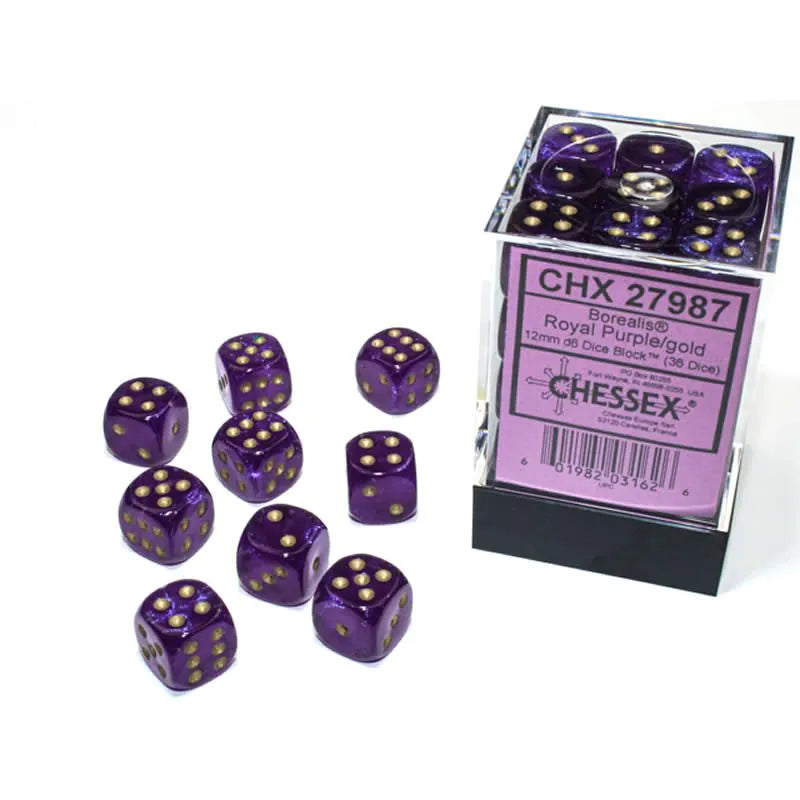 Borealis Royal Purple Gold Luminary 12mm D6